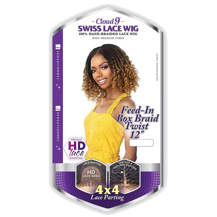 Sensationnel Cloud 9 4X4 HD Lace Part Wig - FEED IN BOX BRAID TWIST 12