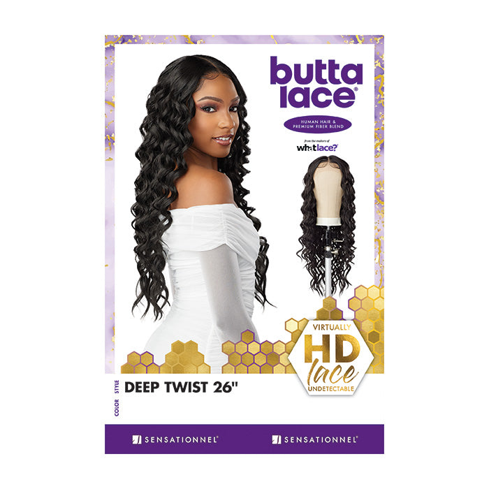 Sensationnel Butta Lace Human Hair Blend HD Lace Front Wig - DEEP TWIST 26"