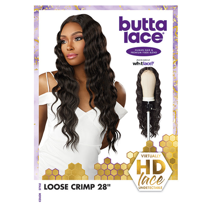 Sensationnel Butta Lace Human Hair Blend HD Lace Front Wig - LOOSE CRIMP 28"