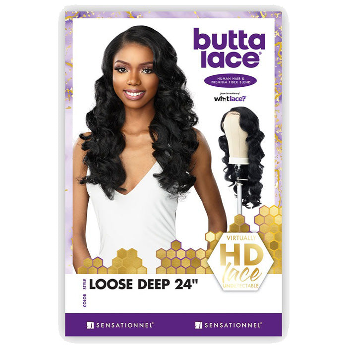 Sensationnel Butta Human Hair Blend HD Lace Wig - LOOSE DEEP 24