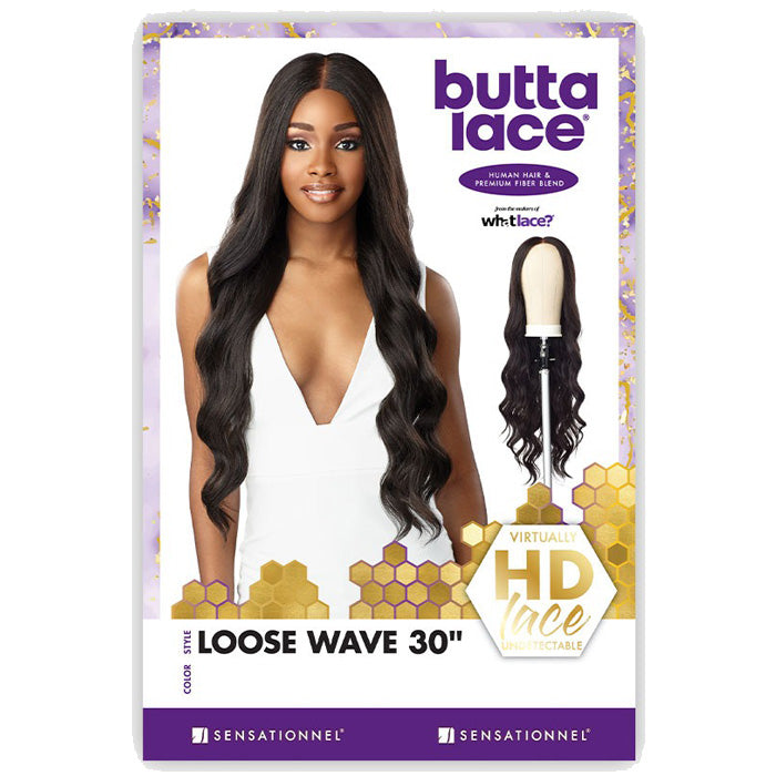 Sensationnel Butta Lace Human Hair Blend Wig - LOOSE WAVE 30