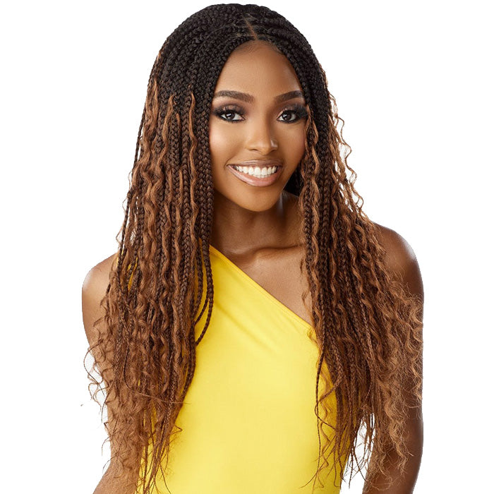 Sensationnel Cloud 9 Glueless HD 4x4 Parting Hand-Braided Lace Front Wig - MERMAID BOX BRAID 30"