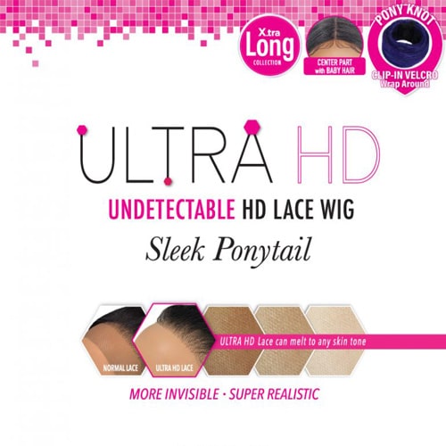 Harlem 125 Ultra HD Undetectable Lace Wig Sleek Ponytail - LH012