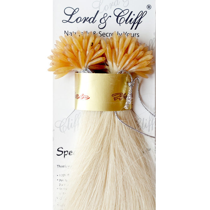 Lord & Cliff Fusion Glue Tip 100% Human Hair Extension - YAKY 12/16/20"