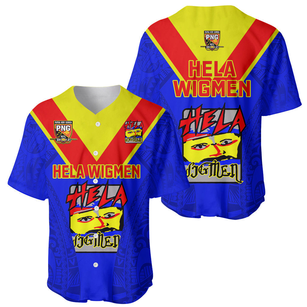 Papua New Guinea Rugby Baseball Jersey Hela Wigmen PNG Polynesian Pattern LT14