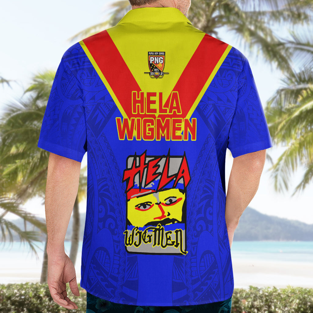 Papua New Guinea Rugby Hawaiian Shirt Hela Wigmen PNG Polynesian Pattern LT14