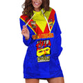 Papua New Guinea Rugby Hoodie Dress Hela Wigmen PNG Polynesian Pattern LT14