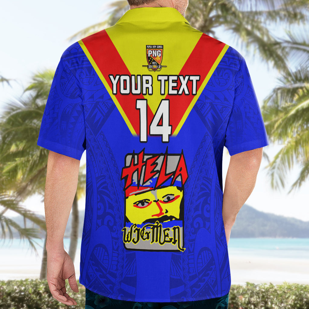 Custom Papua New Guinea Rugby Hawaiian Shirt Hela Wigmen PNG Polynesian Pattern LT14