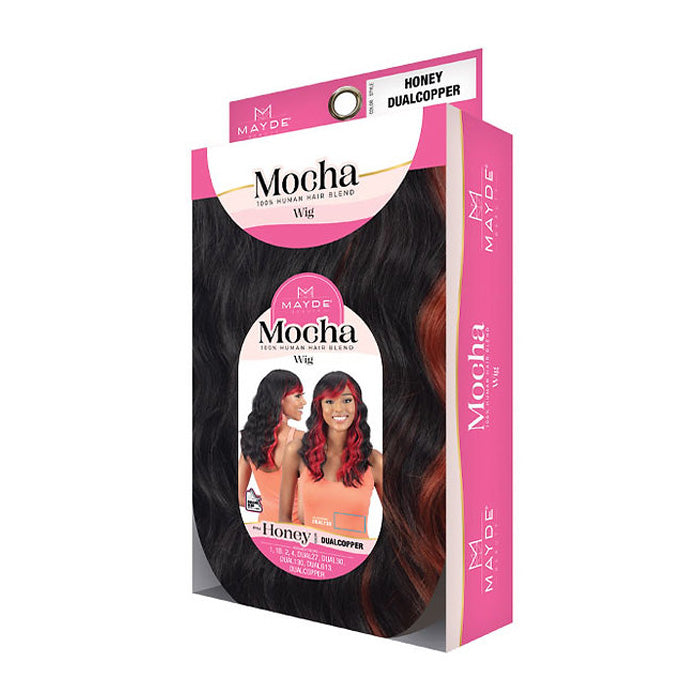 Mayde Beauty Mocha 100% Human Hair Blend Wig - HONEY