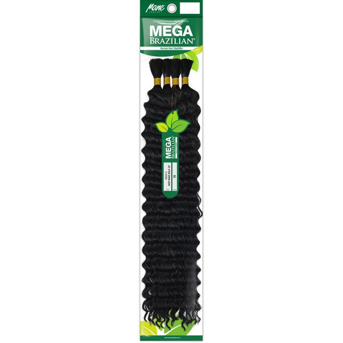 Mane Concept Mega Brazilian Human Hair Blend Braids - DEEP WAVE BULK 18"