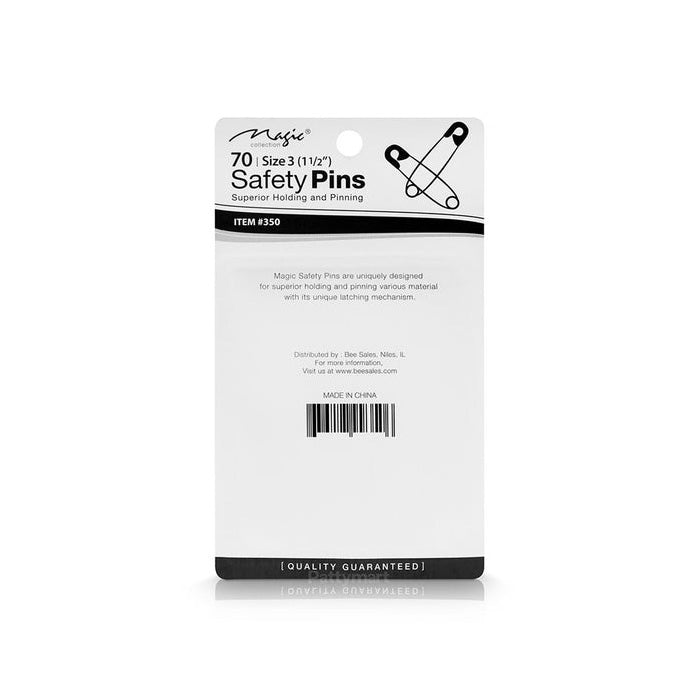 Magic Collection Safety Pins - SIZE 3 (1 1/2") 70 Pcs