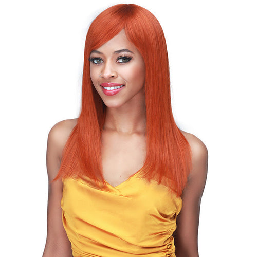 Bobbi Boss 100% Unprocessed Human Hair Wig - YAKY STRAIGHT 18
