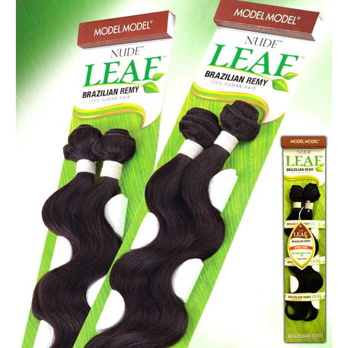 Model Model Nude Leaf Brazilian Remy 100% Human Hair Weave - NATURAL BODY WAVE 14 - 16"