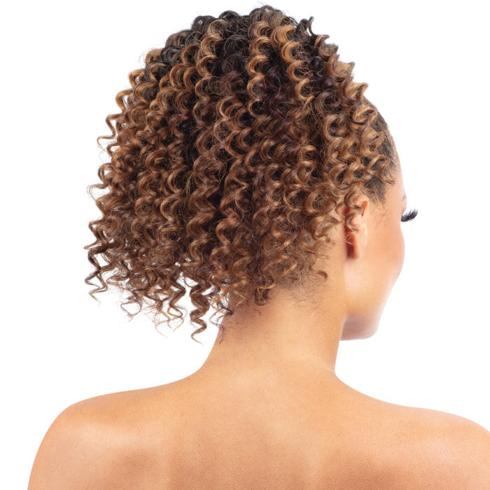Model Model Miss Divine Human Hair Blend Drawstring Ponytail - WAND CURL