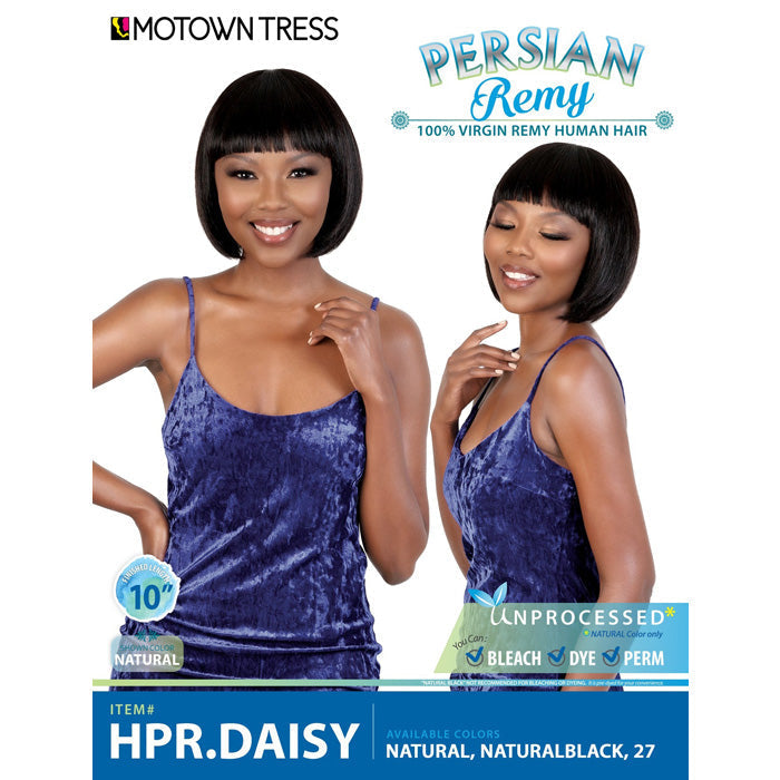 Motown Tress Persian Remy Full Wig HPR.DAISY - 100% VIRGIN REMY HUMAN HAIR