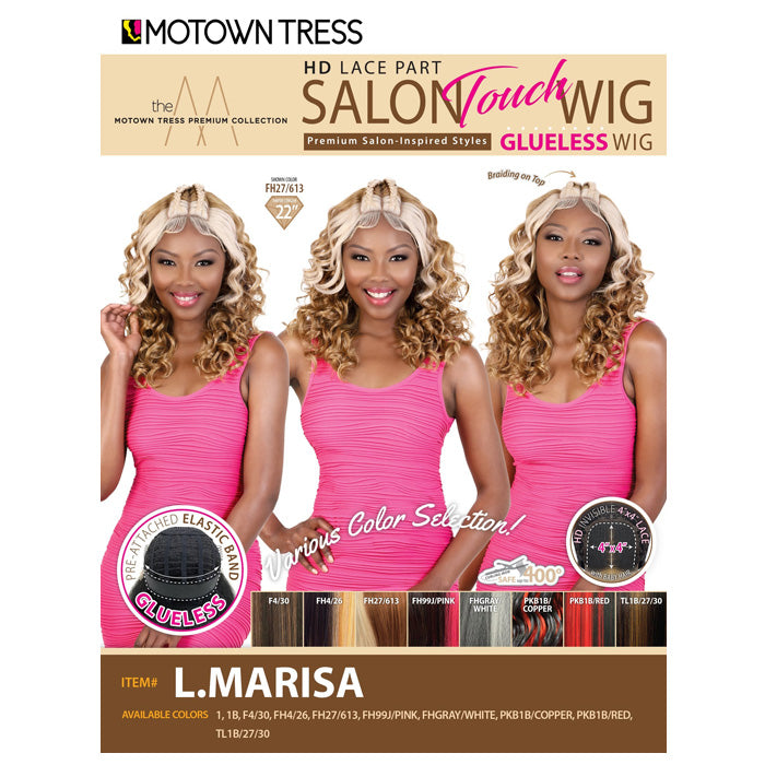 Motown Tress Salon Touch Wig Glueless 4x4 HD Lace Part Wig - L.MARISA
