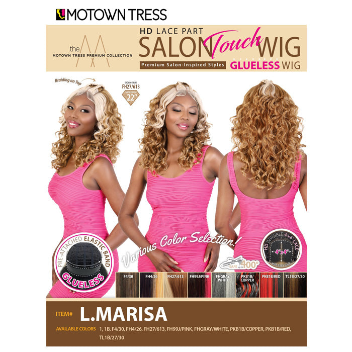 Motown Tress Salon Touch Wig Glueless 4x4 HD Lace Part Wig - L.MARISA