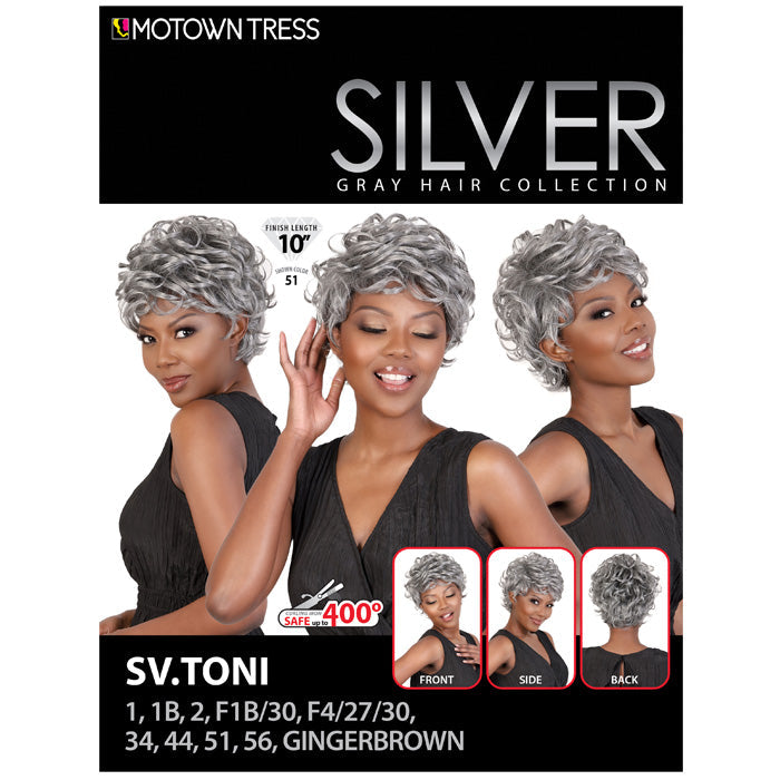 Motown Tress Silver Gray Hair Collection Full Wig - SV.TONI