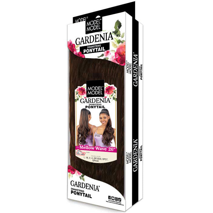 Model Model Gardenia Drawstring Ponytail - MELLOW WAVE 26"