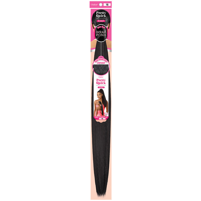 Outre Pretty Quick Wrap Around Pony Bulk Free - KINKY STRAIGHT 24"