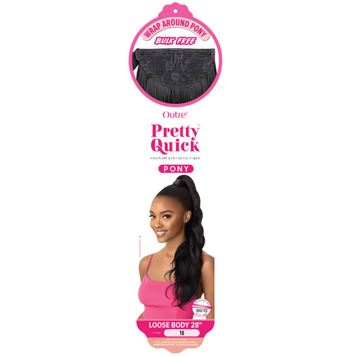 Outre Pretty Quick Wrap Ponytail - LOOSE BODY 28"