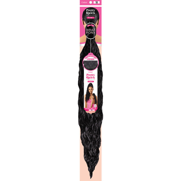 Outre Pretty Quick Wrap Around Ponytail - NATURAL WAVE 28"