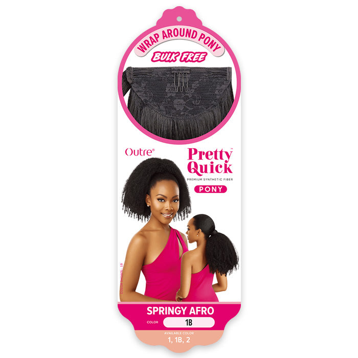 Outre Wrap Around Pony Bulk Free Pretty Quick - SPRINGY AFRO