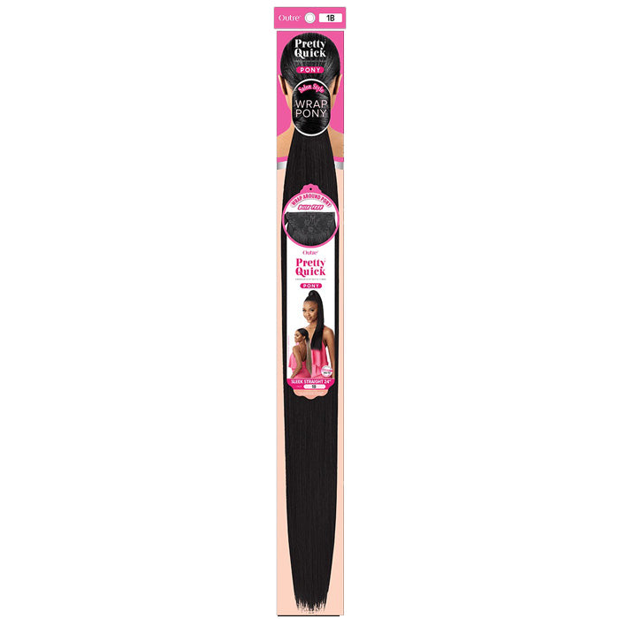 Outre Pretty Quick Wrap Around Ponytail Bulk Free - SLEEK STRAIGHT 24"