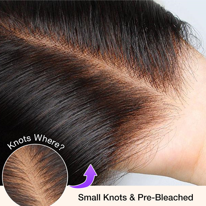 Glueless Wig Human Hair Water Wave Wigs Pre Cut 8x5 HD Lace Closure Wigs for Beginners Pre Plucked Pre Bleached