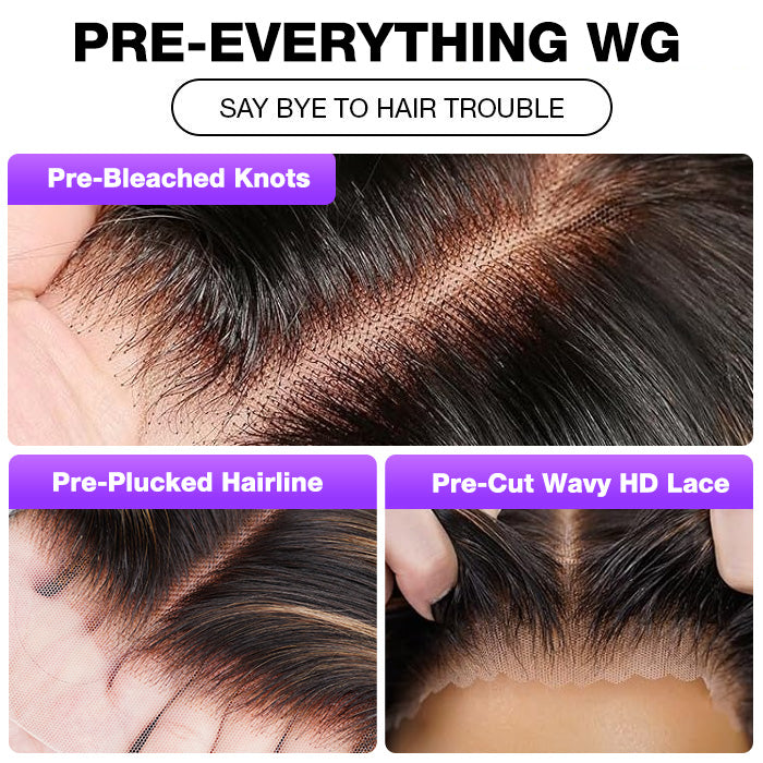 Honey Blonde Highlight Curly Bob Wig 8x5 Pre Cut HD Lace Glueless Wear Go Wig