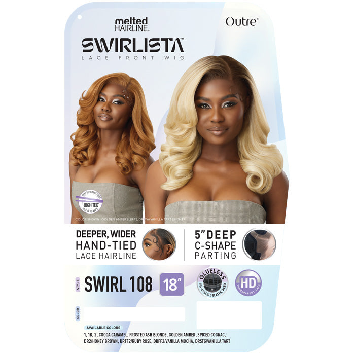 Outre Melted Hairline Swirlista Glueless HD Lace Front - SWIRL 108 - Hand-Tied C-Shape Parting