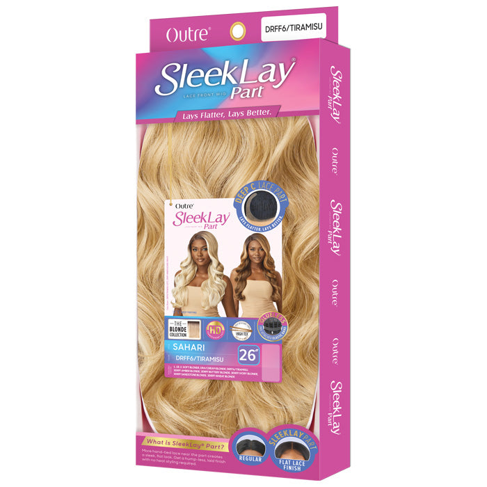 Outre Sleek Lay Glueless HD Lace Front Wig - SAHARI - Deep C-Part Lace