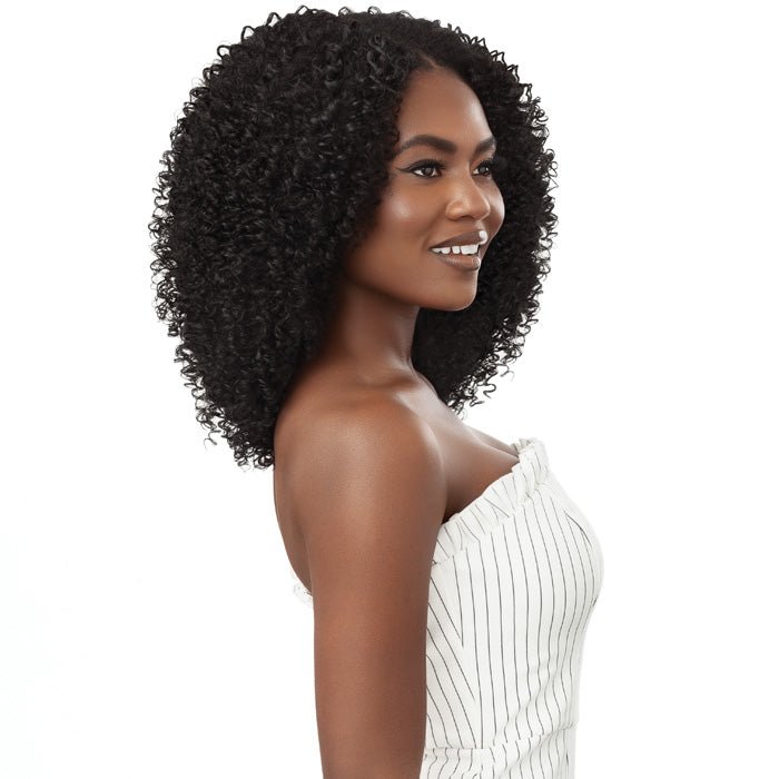 Outre 100% Human Hair Blend U-Part Cap Leave Out Wig - AFRO CURLS 16