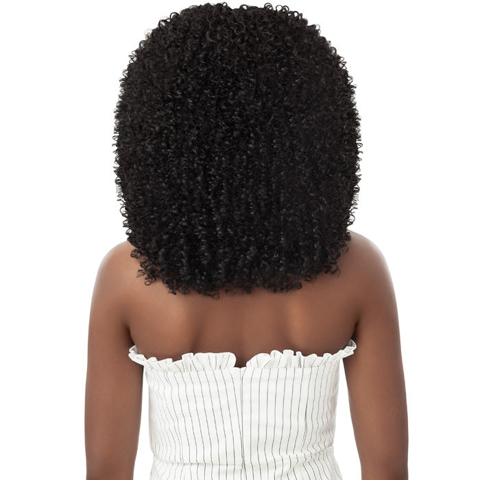 Outre 100% Human Hair Blend U-Part Cap Leave Out Wig - AFRO CURLS 16