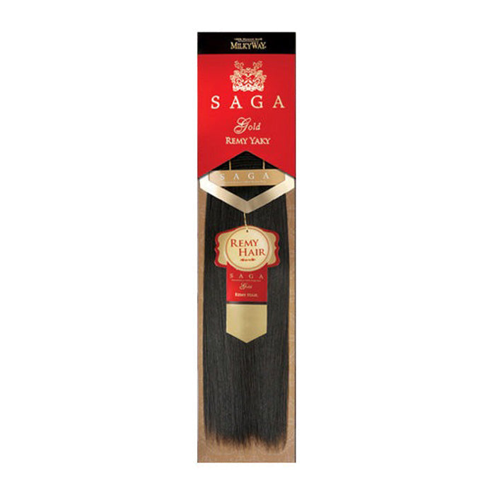 Saga 100% Human Hair Gold Remy Weave - YAKY 10S"-18"