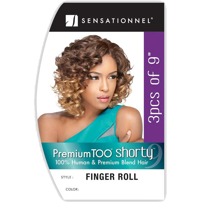 Sensationnel Premium Too Shorty Human Hair Blend Weave - FINGER ROLL (3Pcs of 9")