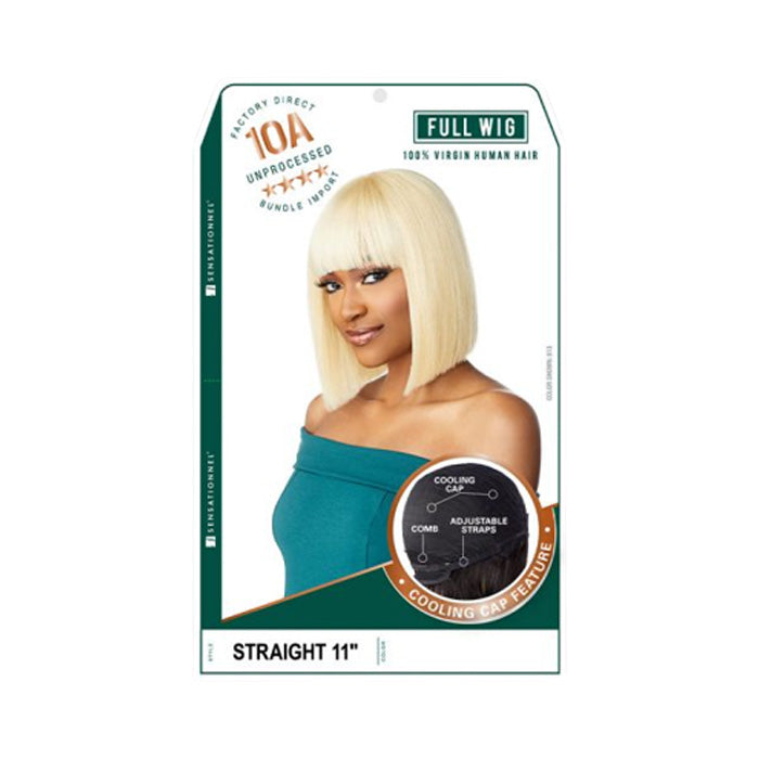 Sensationnel 10A Unprocessed 100% Virgin Human Hair Full Wig - STRAIGHT 11"