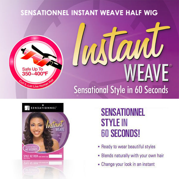 Sensationnel Instant Weave Half Wig Boutique Bundles KINKY STRAIGHT