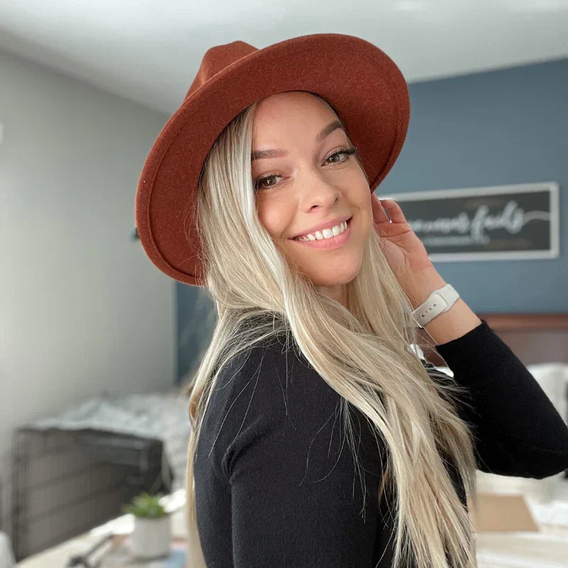 Serena Felt Fedora | Rust | Headbands of Hope