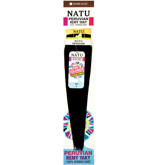 Shake-N-Go Natu Peruvian Remy 100% Human Hair Weave - YAKY  10-16"