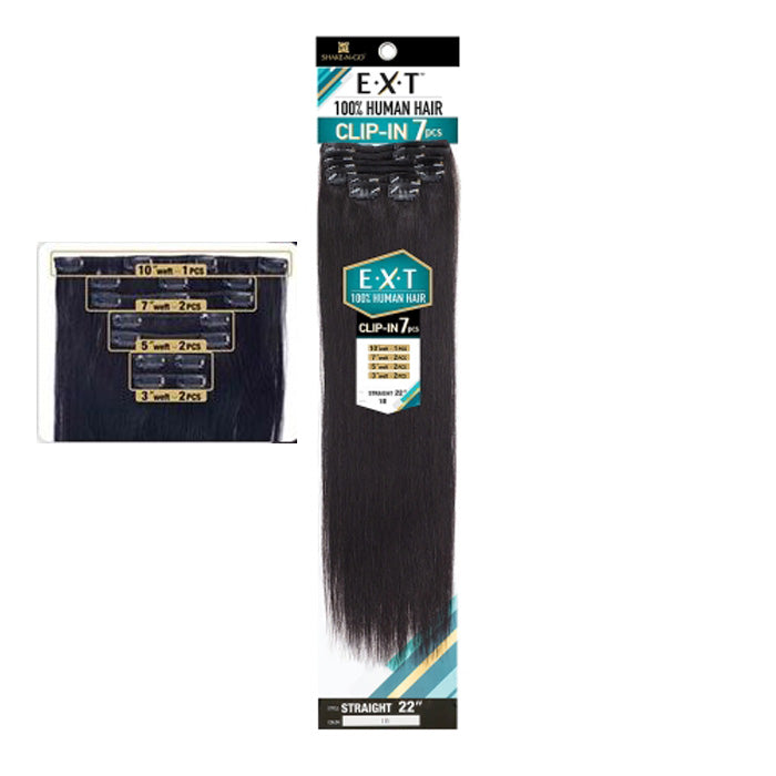 Shake N Go EXT 100% Human Hair Extension Weave CLIP IN 7PCS - STRAIGHT 22