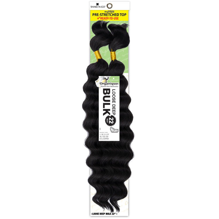 Shake N Go Organique Human Hair Blend Braids - LOOSE DEEP BULK 18"/22"