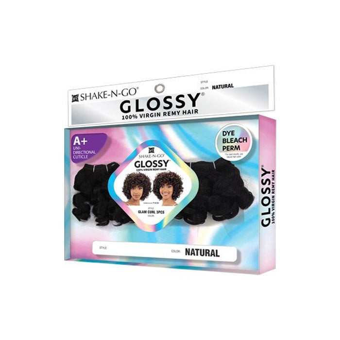 Shake N Go Glossy 100% Virgin Remy Hair Weaves - GLAM CURL 3PCS