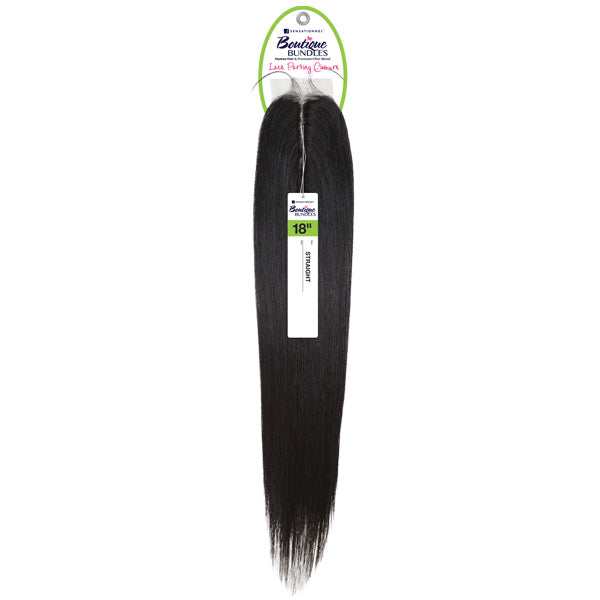 Sensationnel Human Hair Blend Boutique Bundles Lace Part Closure - STRAIGHT 18"