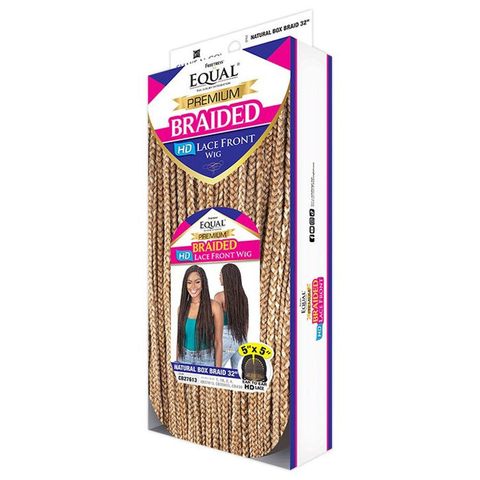 Freetress Equal Premium Braided Synthetic HD Lace Front Wig - NATURAL BOX BRAID 32"