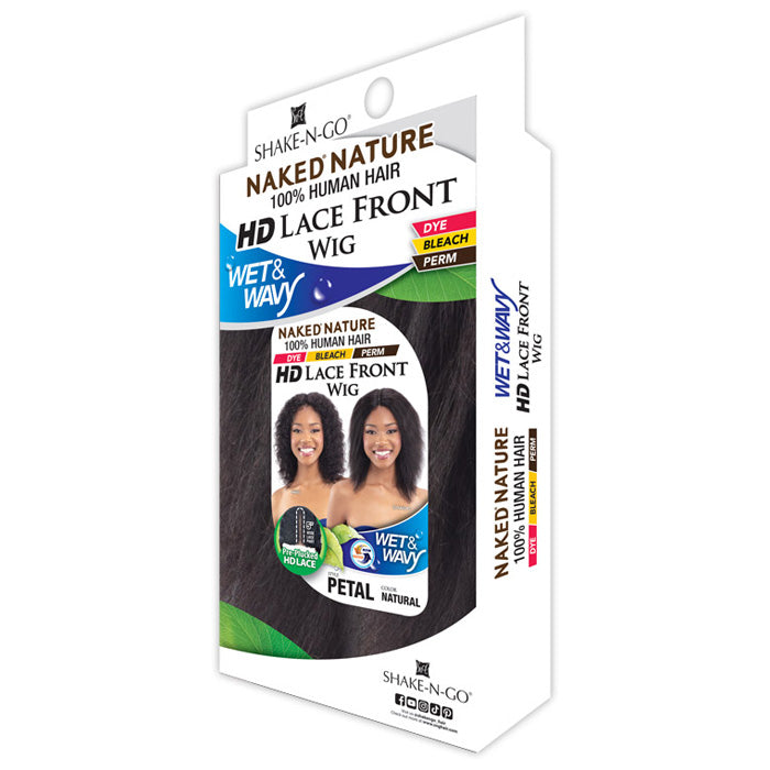 Shake N Go Naked Nature 100% Human Hair HD Lace Front Wig - PETAL - Wet & Wavy