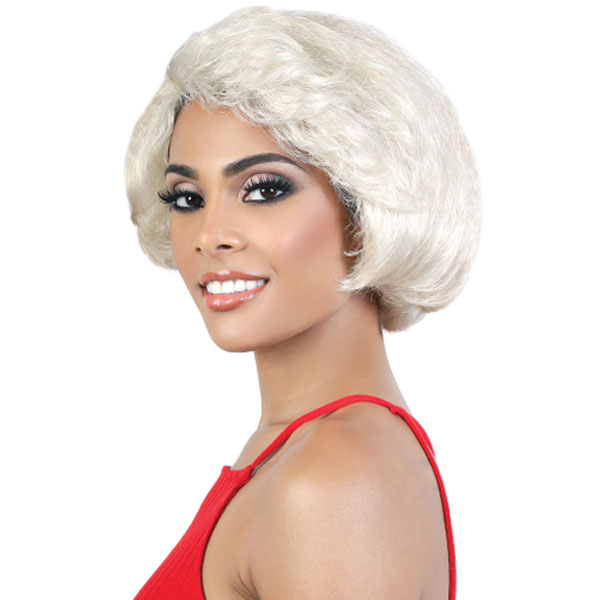 Motown Tress Synthetic Silver Gray Hair Collection Wig - S TAMARA