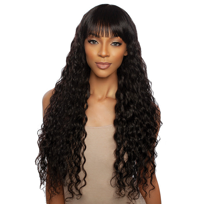 Mane Concept Trill 100% Unprocessed Human Hair 11A Full Wig - TRM114 DEEP CURL FULL BANG 32"