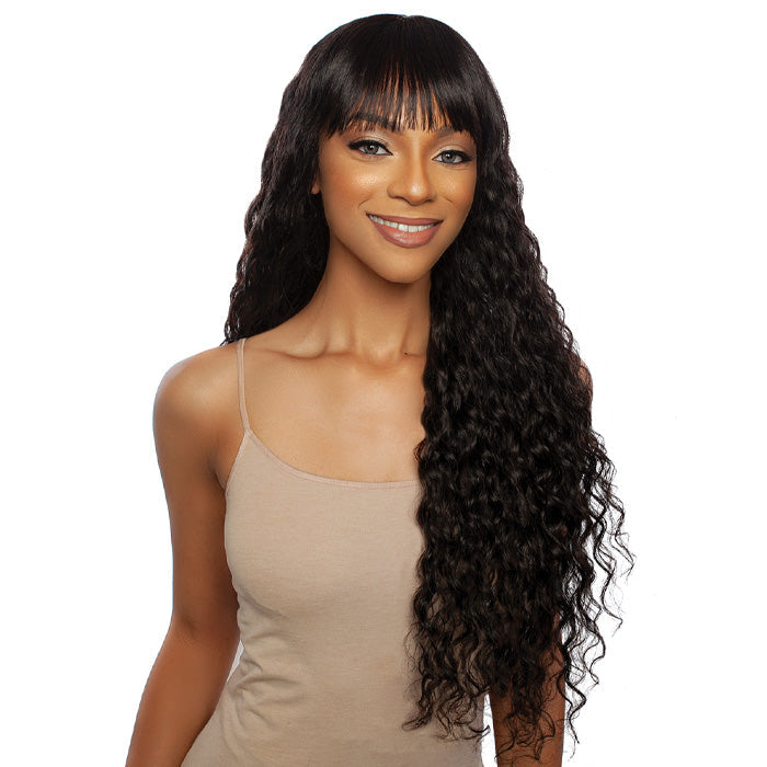 Mane Concept Trill 100% Unprocessed Human Hair 11A Full Wig - TRM114 DEEP CURL FULL BANG 32"