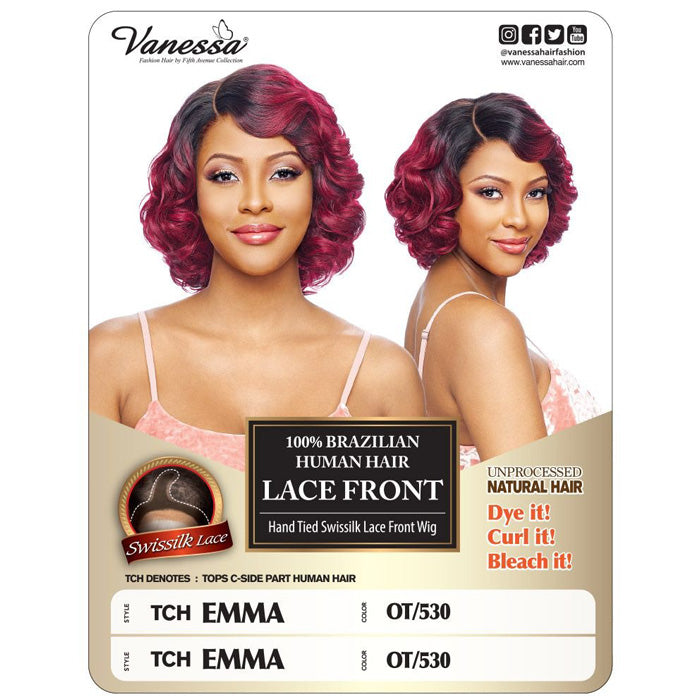 Vanessa 100% Brazilian Human Hair Swissilk Lace Front Wig - TCH EMMA